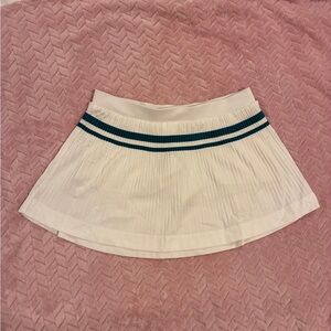 adidas White Skirt with Turquoise Stripe